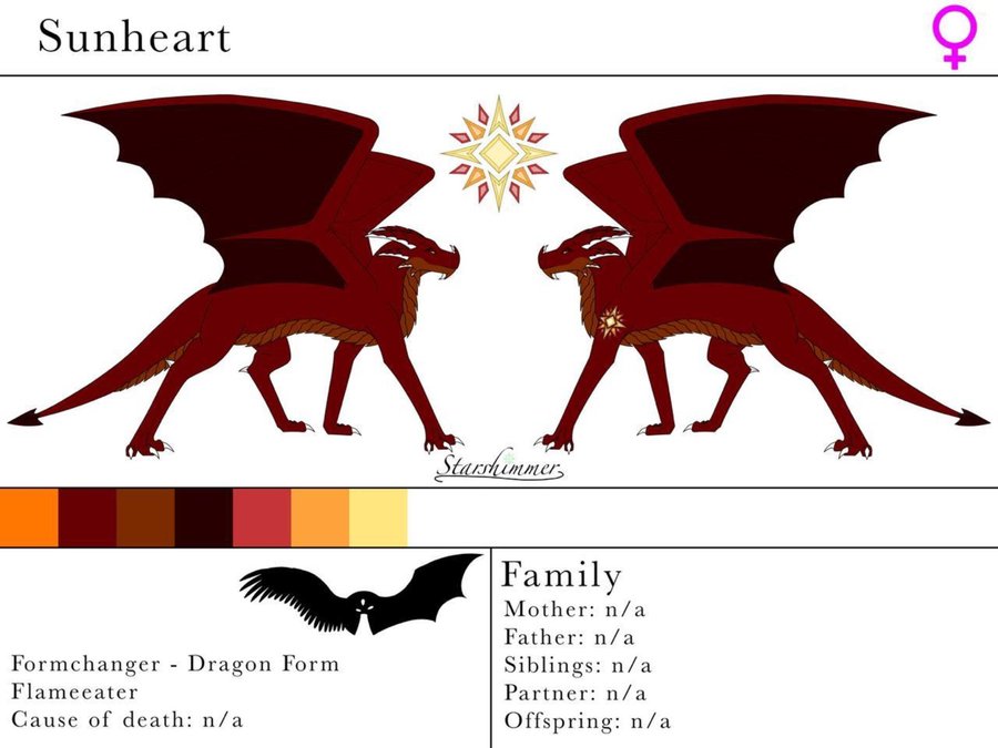 Sunheart, a fully rendered Flameeater dragon