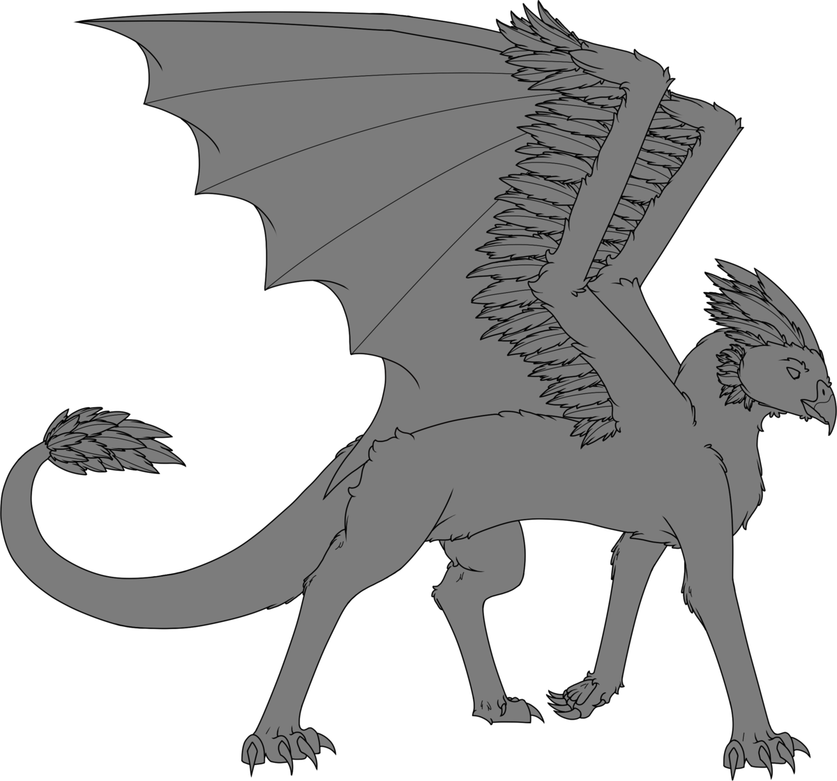 Feathercrest, a neutral dragon species
