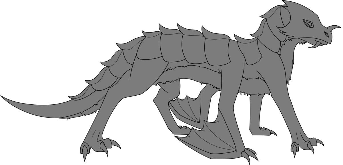 Saberplate, a neutral dragon species